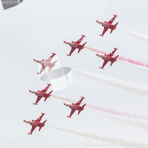 Image of LEEUWARDEN, THE NETHERLANDS - JUNE 10, 2016: Turkish Air Force D