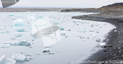 Image of Jokulsarlon is a large glacial lake in southeast Iceland