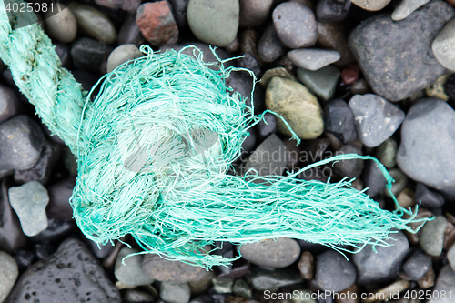 Image of Fishing nets on a beach