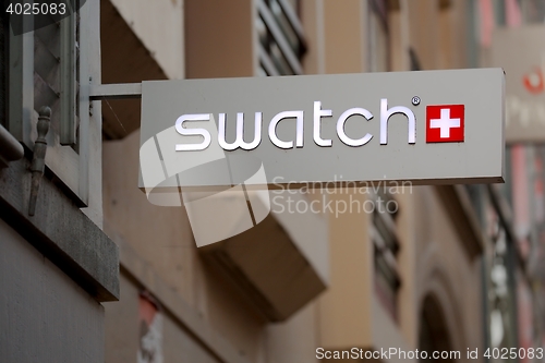Image of Swatch shop sign