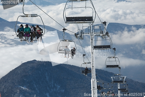 Image of Skiers on lift