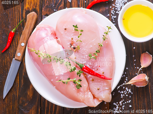 Image of raw chicken fillet