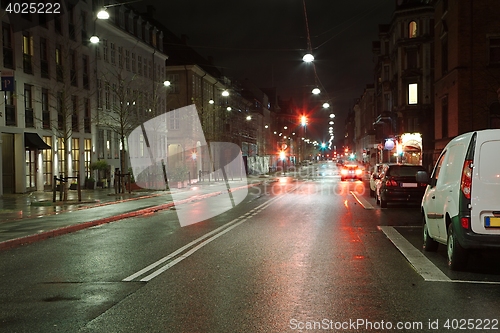 Image of Urban street at night