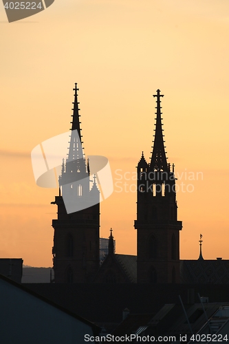 Image of Cathedral tower silhouettes