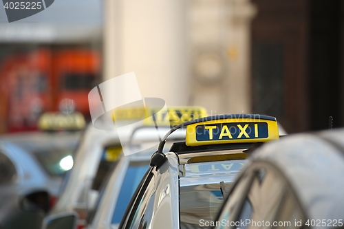 Image of Taxis on a street