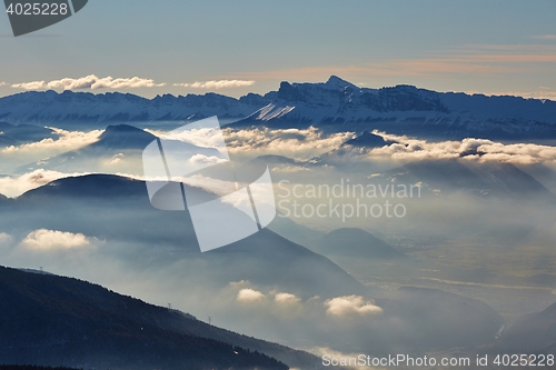 Image of Mountains cloudy landscape