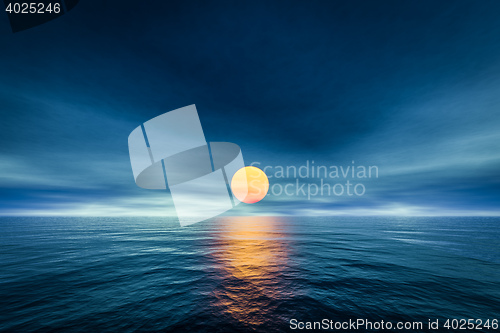 Image of a sunset over the sea