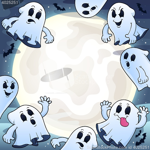 Image of Night sky with ghosts theme 1