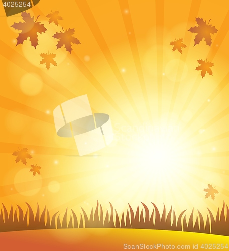 Image of Autumn sky theme background 6
