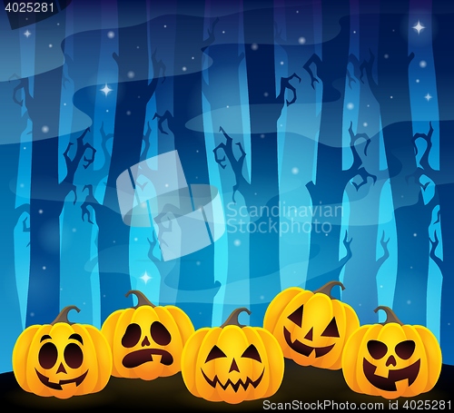 Image of Halloween pumpkins theme image 1
