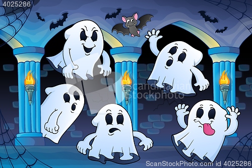 Image of Ghosts in haunted castle theme 2