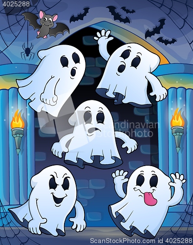 Image of Ghosts in haunted castle theme 1