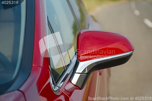 Image of Car mirror closeup