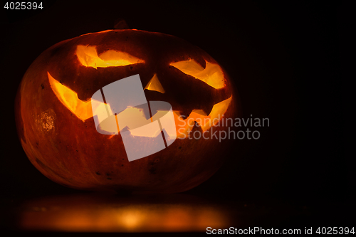 Image of Halloween pumpkin on black