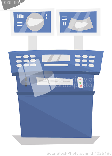 Image of Medical ultrasound equipment vector illustration.