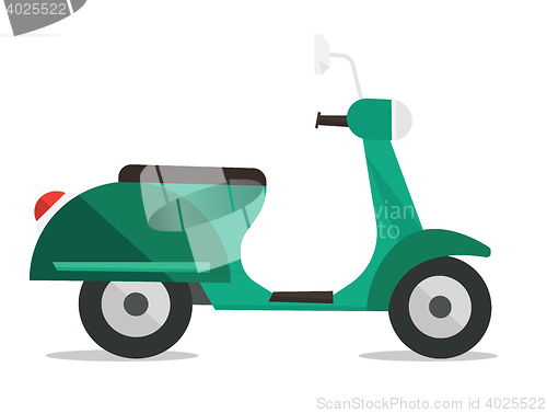 Image of Modern classic scooter vector illustration.