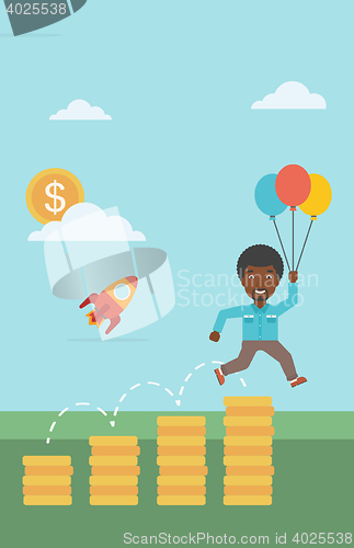 Image of Successful business start up vector illustration.