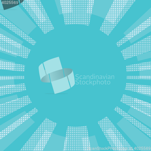 Image of Blue comic retro background sun