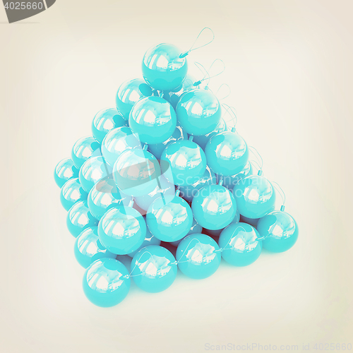 Image of Traditional Christmas toys. 3D illustration. Vintage style.