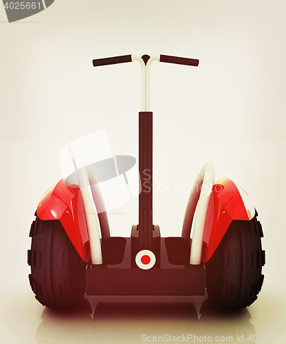 Image of Mini electrical and ecological transport. 3D illustration. Vinta