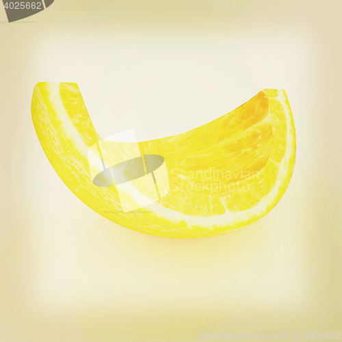 Image of orange fruit. 3D illustration. Vintage style.