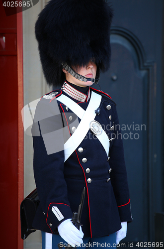 Image of COPENHAGEN, DENMARK - AUGUST 15, 2016: Danish Royal Life Guard o