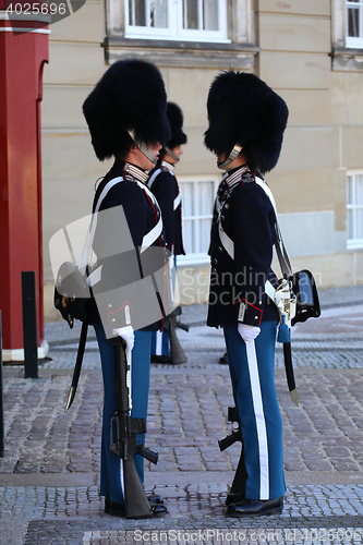 Image of COPENHAGEN, DENMARK - AUGUST 15, 2016: Danish Royal Life Guards 