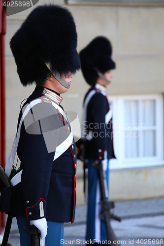 Image of COPENHAGEN, DENMARK - AUGUST 15, 2016: Danish Royal Life Guards 