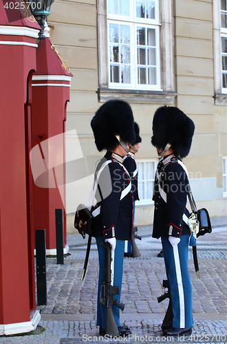 Image of COPENHAGEN, DENMARK - AUGUST 15, 2016: Danish Royal Life Guards 