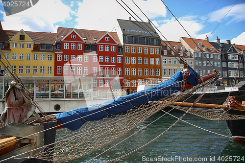 Image of Nyhavn (new Harbor) in Copenhagen, Denmark