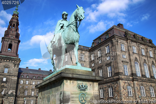 Image of Equestrian statue of Christian IX near Christiansborg Palace, Co