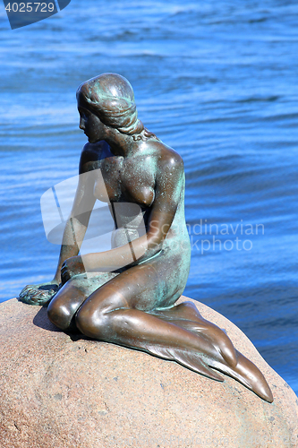 Image of Sculpture of The Little Mermaid in Copenhagen, Denmark