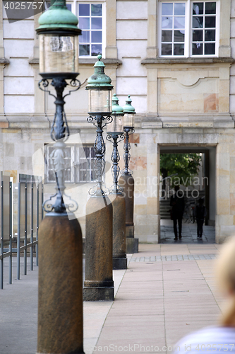 Image of Lamppost in Rigsdagsgarden, Christiansborg palace, Slotsholmen i