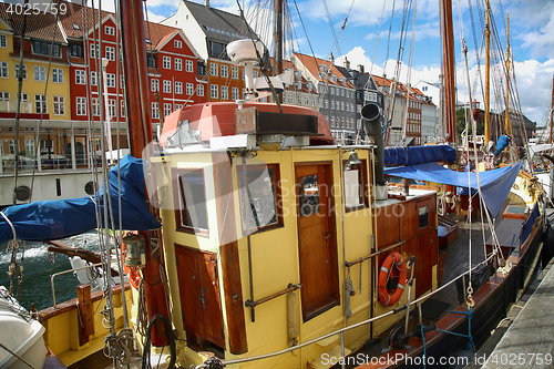 Image of Nyhavn (new Harbor) in Copenhagen, Denmark