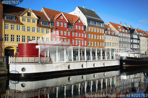 Image of Nyhavn (new Harbor) in Copenhagen, Denmark
