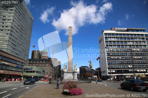 Image of COPENHAGEN, DENMARK - AUGUST 16, 2016: The Liberty Memorial is p