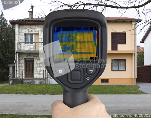Image of Semi Detached Houses Infrared Camera