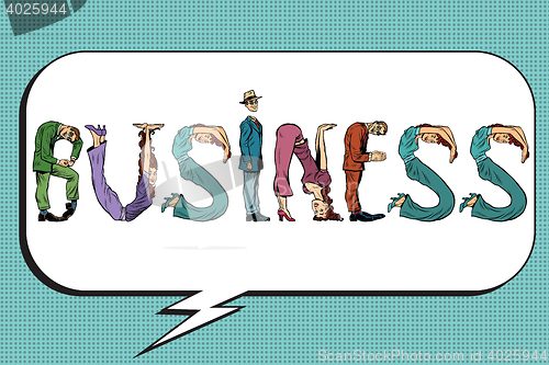 Image of Business word letters people