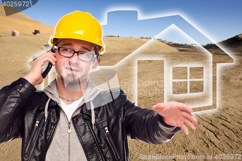 Image of Contractor at a Construction Site and Dirt Lot