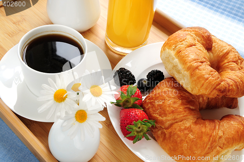 Image of Breakfast served on a tray