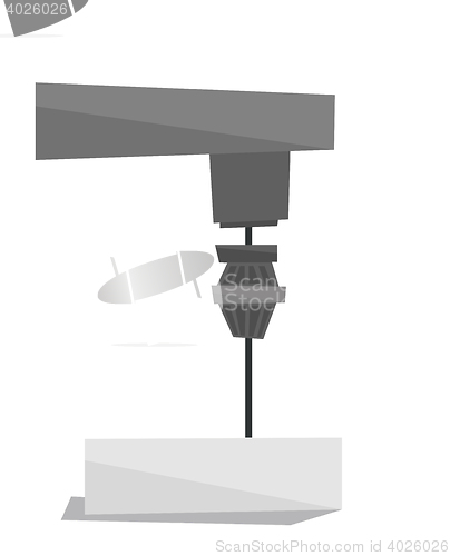 Image of Industrial milling tool vector illustration.