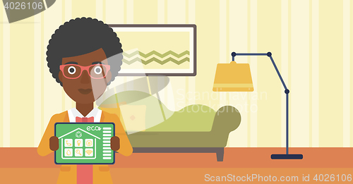 Image of Smart home automation vector illustration.