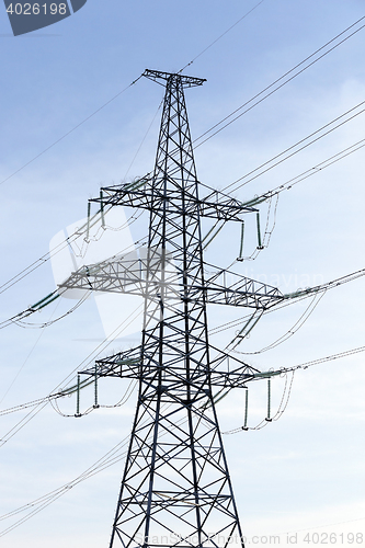 Image of High-voltage power poles