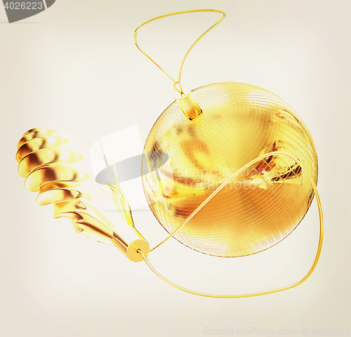 Image of Christmas toys. 3D illustration. Vintage style.