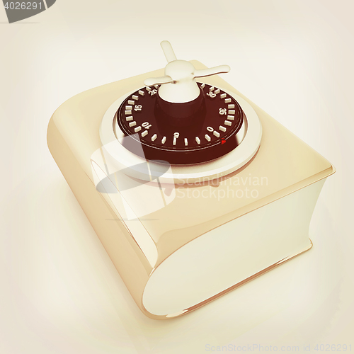 Image of Information security concept. . 3D illustration. Vintage style.