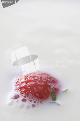 Image of strawberry and milk
