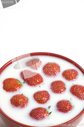 Image of strawberry and milk