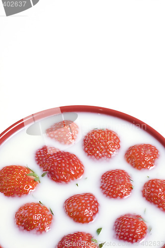 Image of strawberry and milk