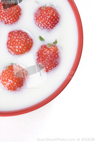 Image of strawberry and milk