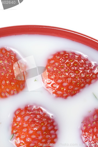 Image of strawberry and milk